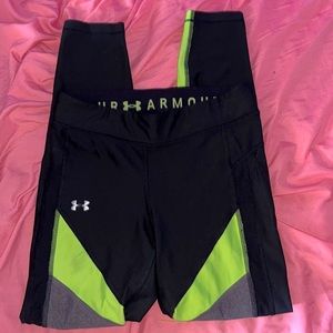 UnderArmour Green/Grey/Black Compression Leggings Size Small